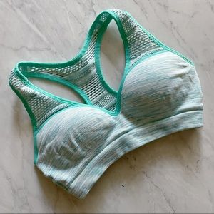 Turquoise Victoria secret pink sports bra